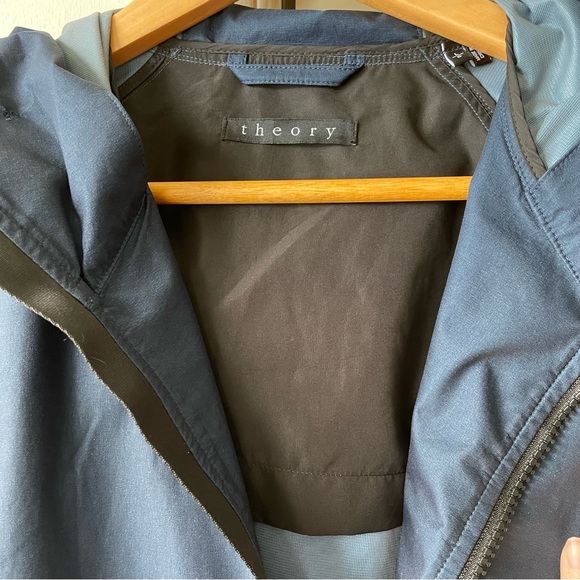 Theory Navy Blue Rain Jacket - size L - Picture 11 of 12
